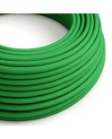 Câble textile Vert Gazon brillant - L'Original Creative-Cables - RM06 rond 2x0,75mm / 3x0,75mm