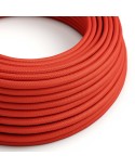 Ronde flexibele electriciteit textielkabel van viscose. RM09 - rood