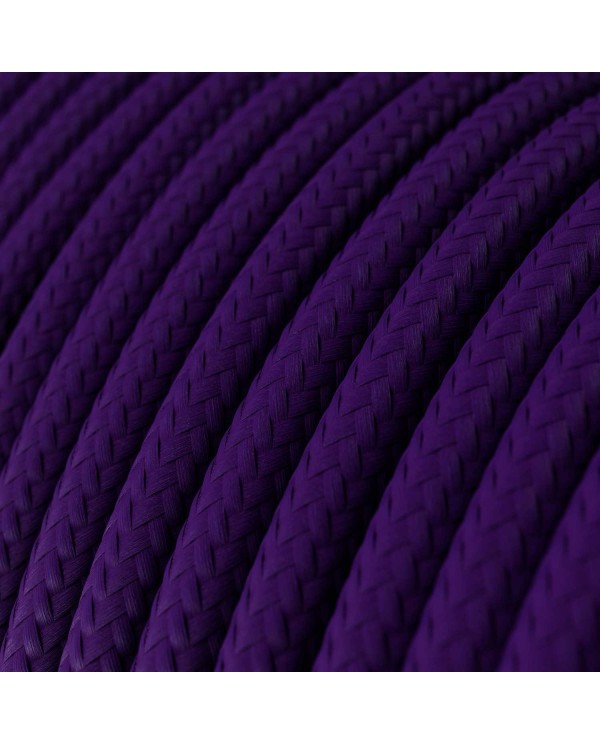 Câble textile Violet impérial brillant - L'Original Creative-Cables - RM14 rond 2x0,75mm / 3x0,75mm