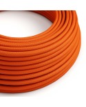 Câble textile Orange Flamme brillant - L'Original Creative-Cables - RM15 rond 2x0,75mm / 3x0,75mm