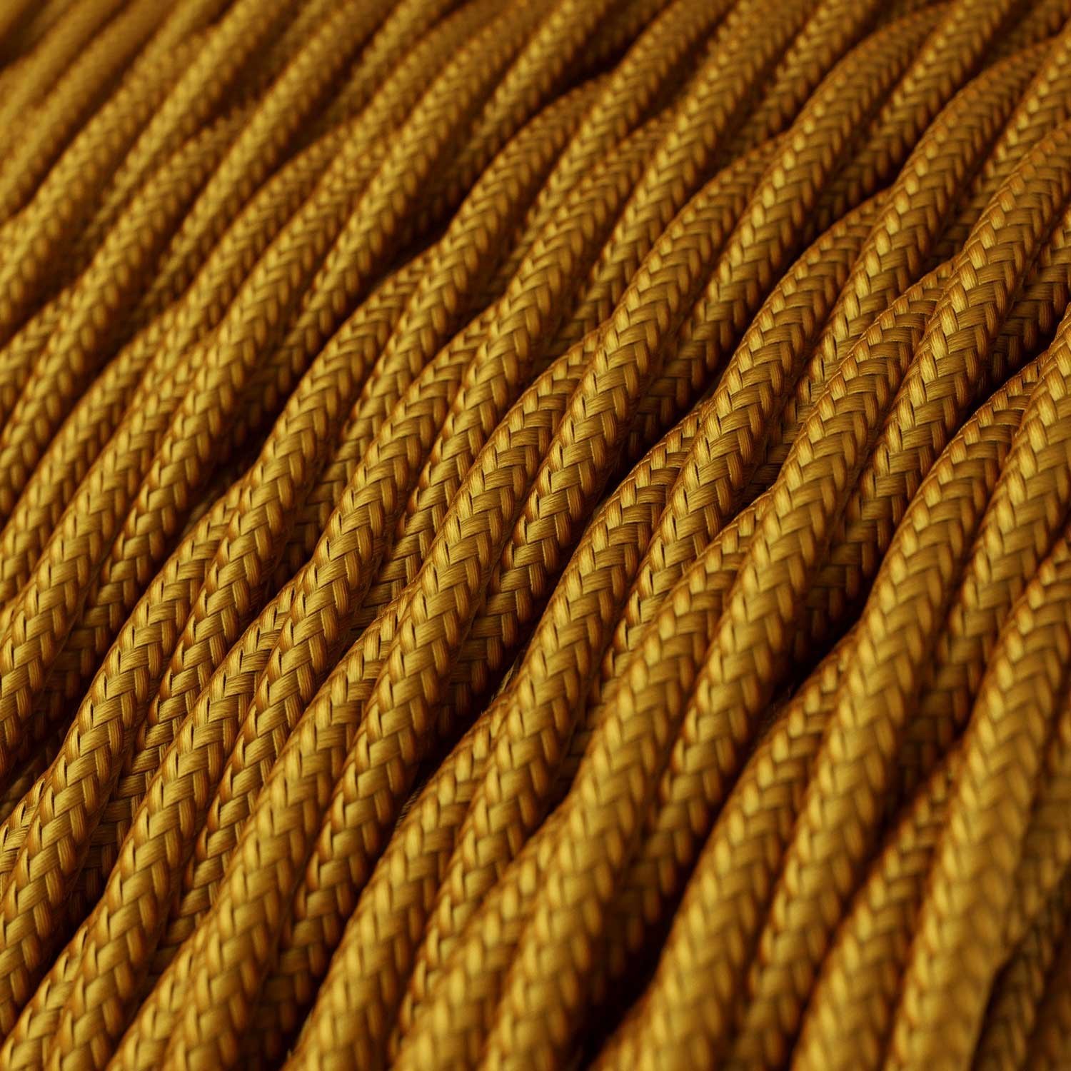 Câble textile Or brillant - L'Original Creative-Cables - TM05 tressé 2x0,75mm / 3x0,75mm