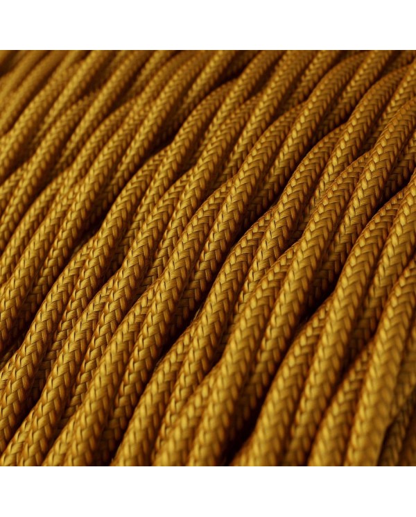 Câble textile Or brillant - L'Original Creative-Cables - TM05 tressé 2x0,75mm / 3x0,75mm