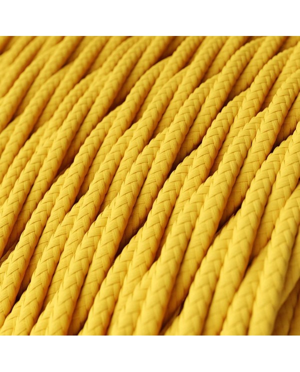 Câble textile Jaune maïs brillant - L'Original Creative-Cables - TM10 tressé 2x0,75mm / 3x0,75mm