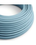 Câble textile Bleu clair baby brillant- L'Original Creative-Cables - RM17 rond 2x0.75mm / 3x0.75mm