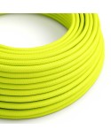 Câble textile Jaune fluo brillant - L'Original Creative-Cables - RF10 rond 2x0,75mm / 3x0,75mm