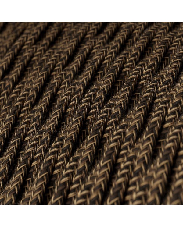 Câble textile Marron mélangé lin - L'Original Creative-Cables - TN04 tressé 2x0,75mm / 3x0,75mm