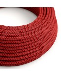 Rond flexibele strijkijzersnoer van viscose. RT94 - duivels rood