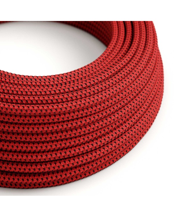 Rond flexibele strijkijzersnoer van viscose. RT94 - duivels rood