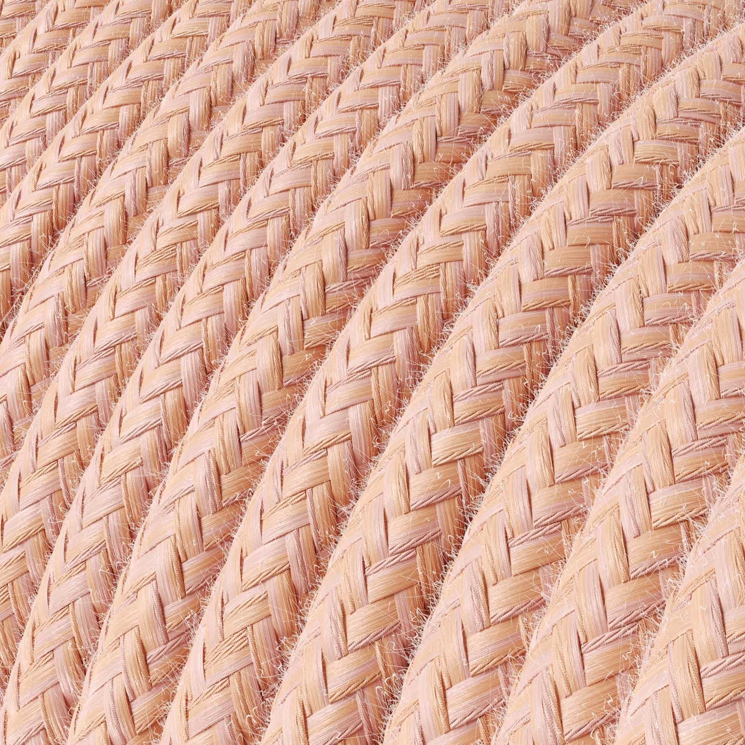 Câble textile Rose saumon coton - L'Original Creative-Cables - RX13 rond 2x0,75mm / 3x0,75mm