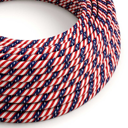 Câble textile Washington Vertigo brillant - L'Original Creative-Cables - ERM45 rond 2x0,75mm / 3x0,75mm