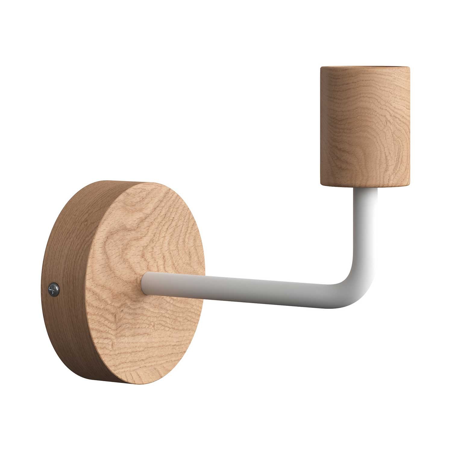 Fermaluce Wood, houten wandlamp met gebogen arm