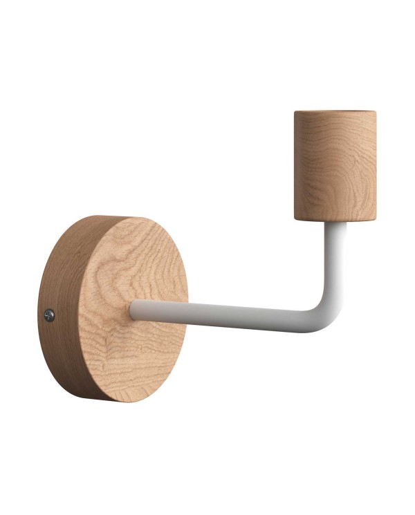 Fermaluce Wood, houten wandlamp met gebogen arm