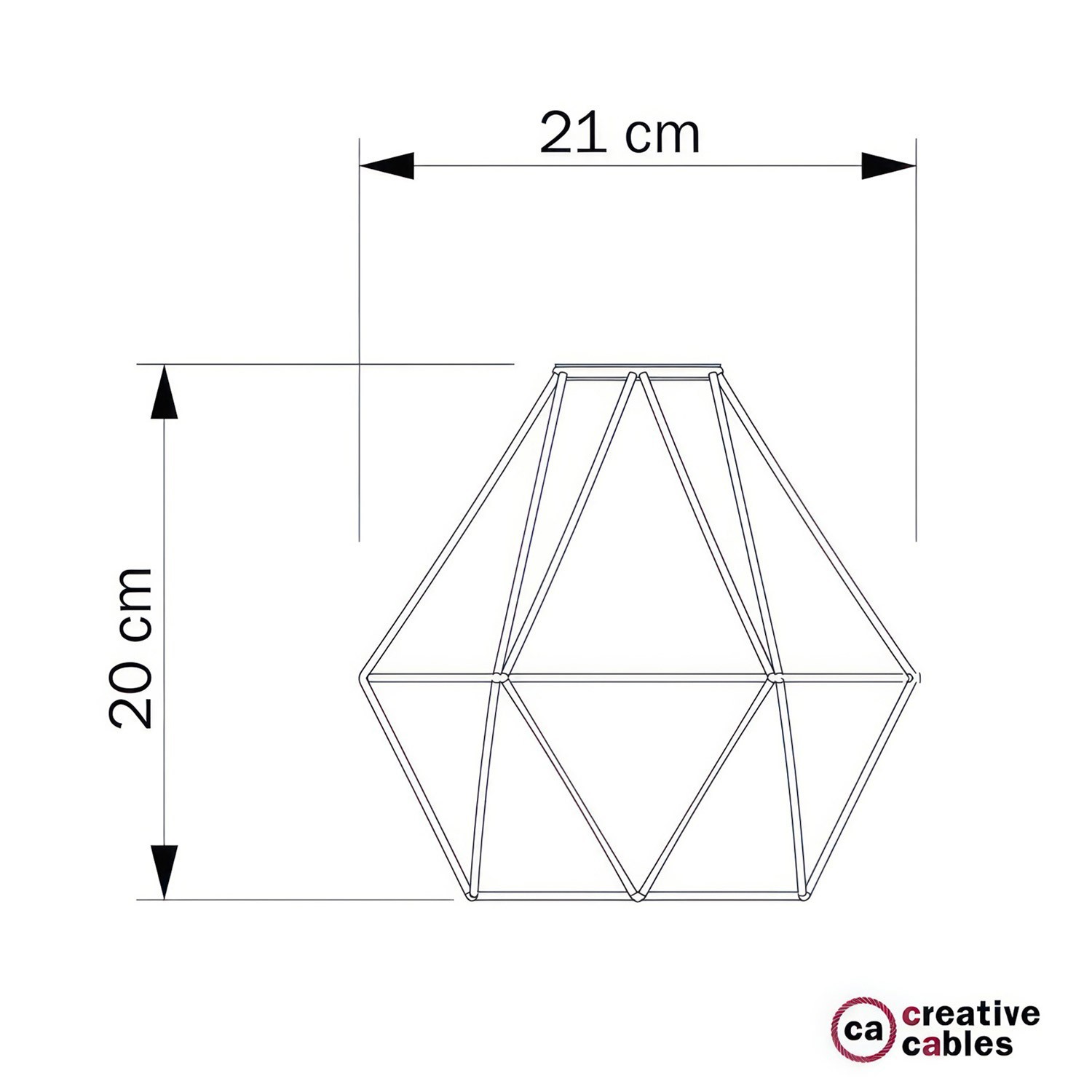 Diamant metalen kooi lampenkap E27