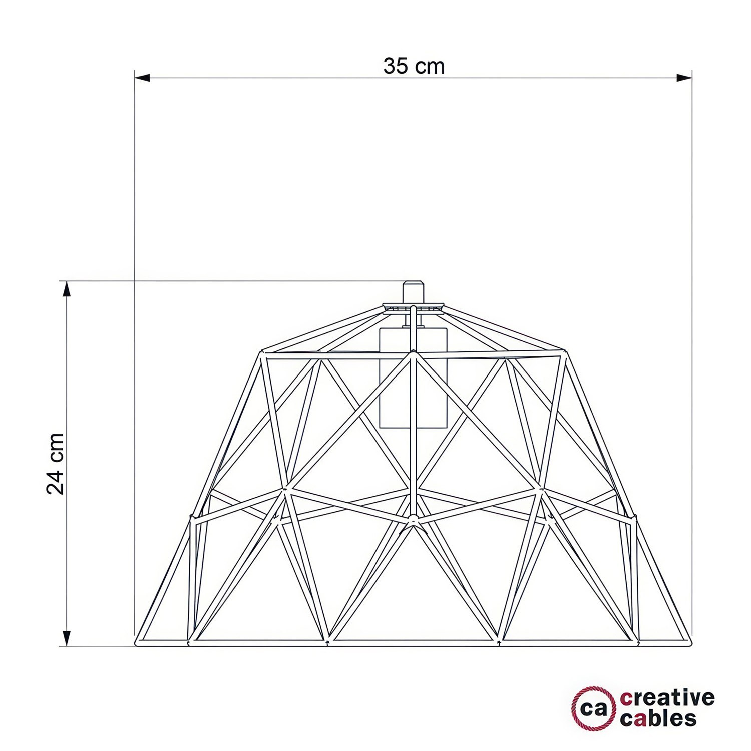 Cage XL Dome metalen lampenkap met E27 fitting