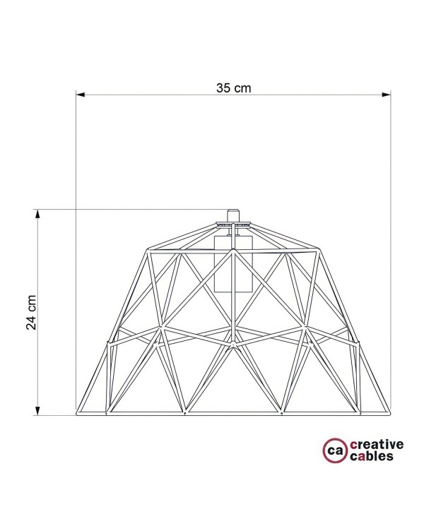 Abat-jour Cage XL Dome en métal avec douille E27