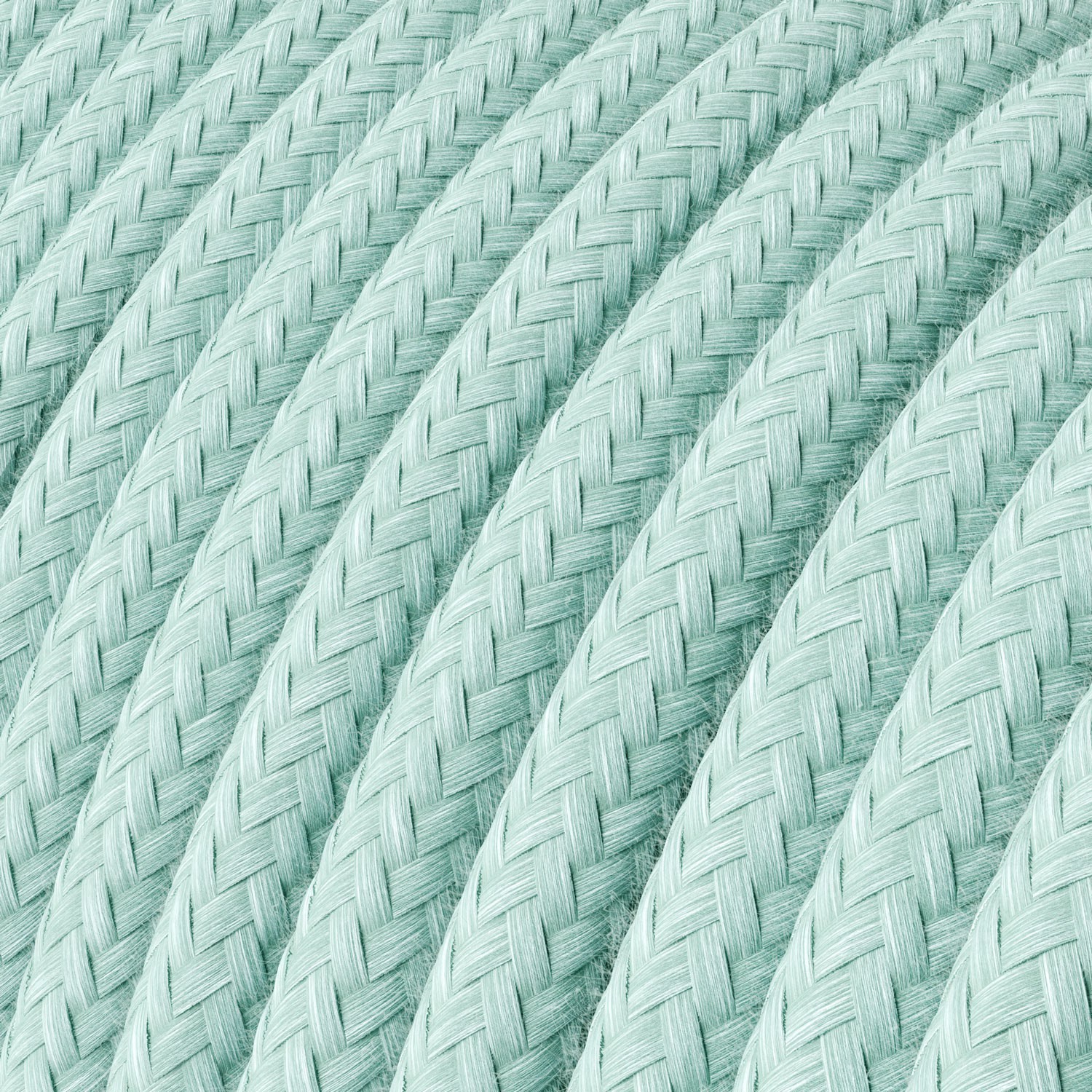 Câble textile Vert céladon coton - L'Original Creative-Cables - RC18 rond 2x0,75mm / 3x0,75mm