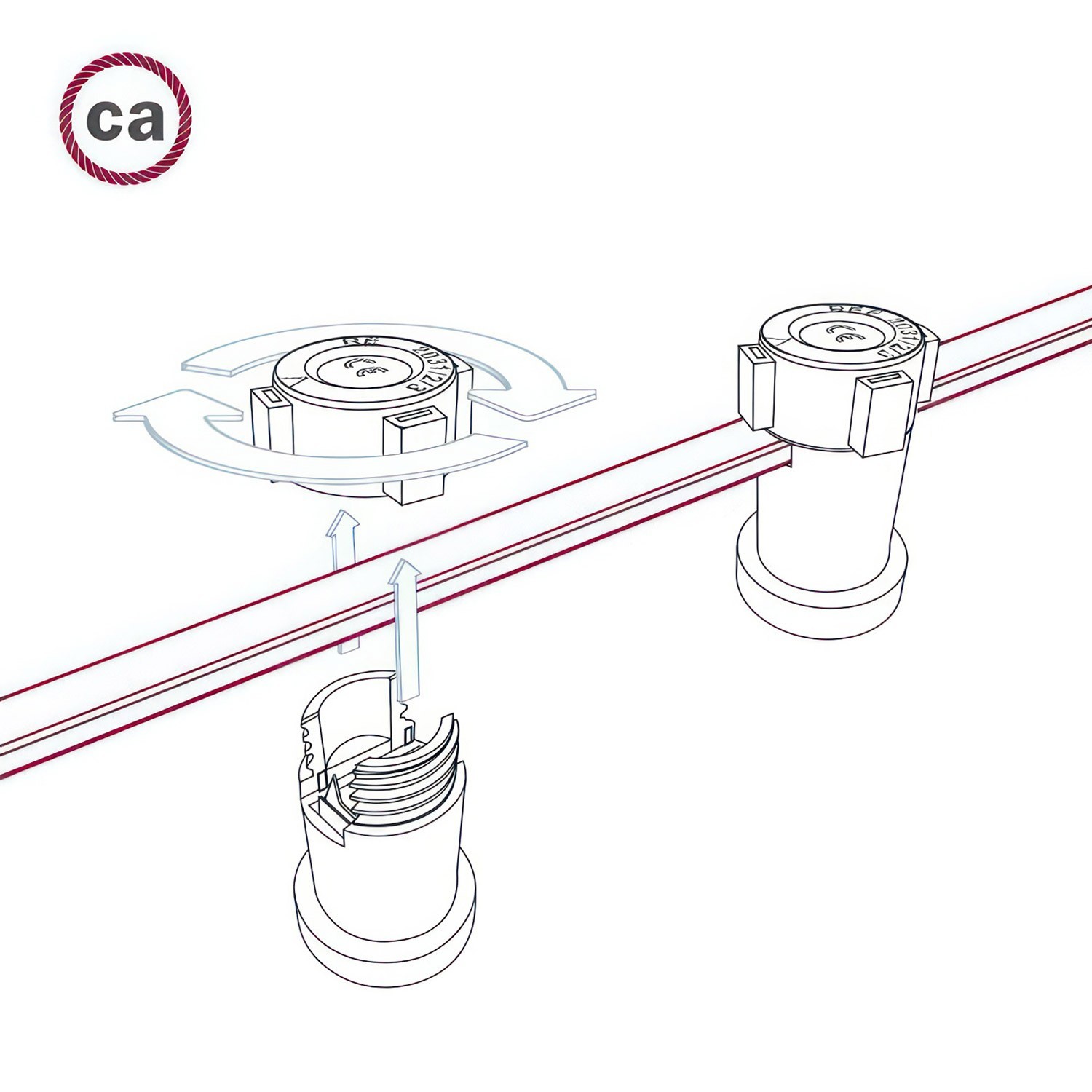 UV-bestendige elektrische kabel voor Bronte CX08 Pixel Katoenen Slinger