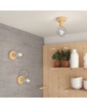 Fermaluce Wood S, houten wand- of plafondlamp