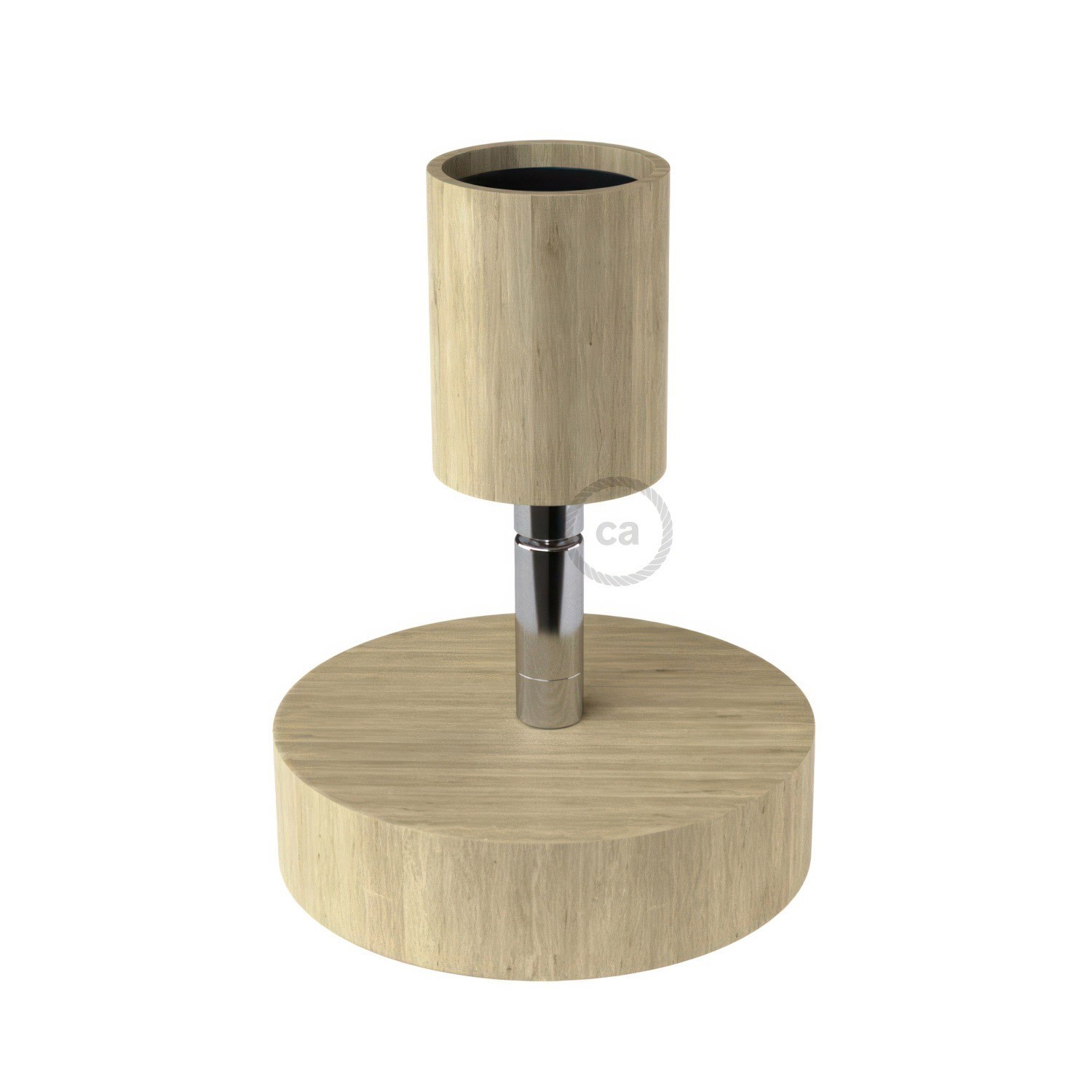 Fermaluce Wood 90°, wand- of plafondlamp van natuurlijk hout