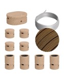 Kit Symmetric Filé system - avec câbles pour guirlande lumineuse de 5 mètres et 9 composants en bois pour intérieur