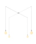 Spider - 4 lichts-meervoudige hanglamp, Made in Italy, compleet met strijkijzersnoer en metalen afwerking