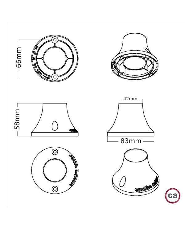 Fermaluce, metalen wand- of plafondlamp