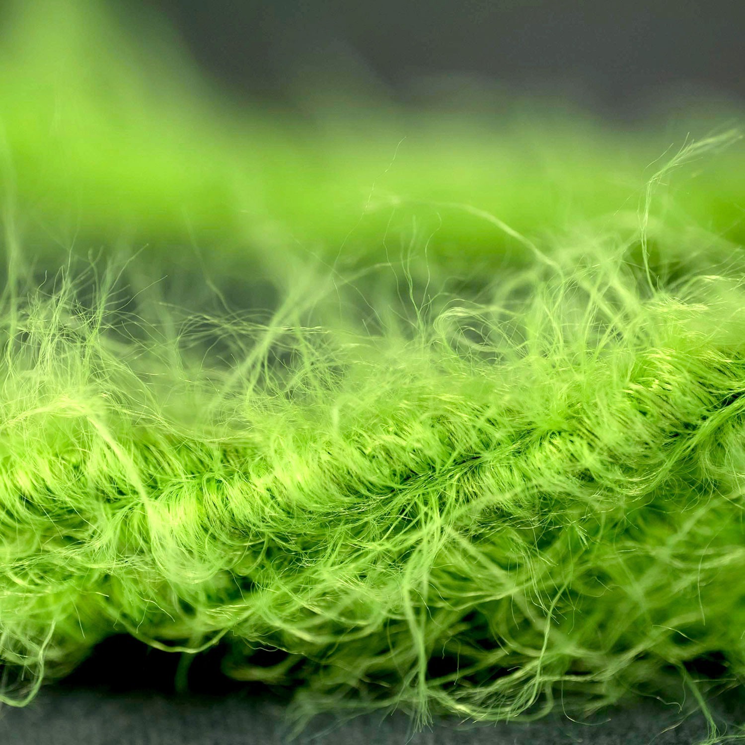 Burlesque gedraaide elektriciteitskabel bekleed met stof, pluizend harig effect, effen kleur  groen TP06