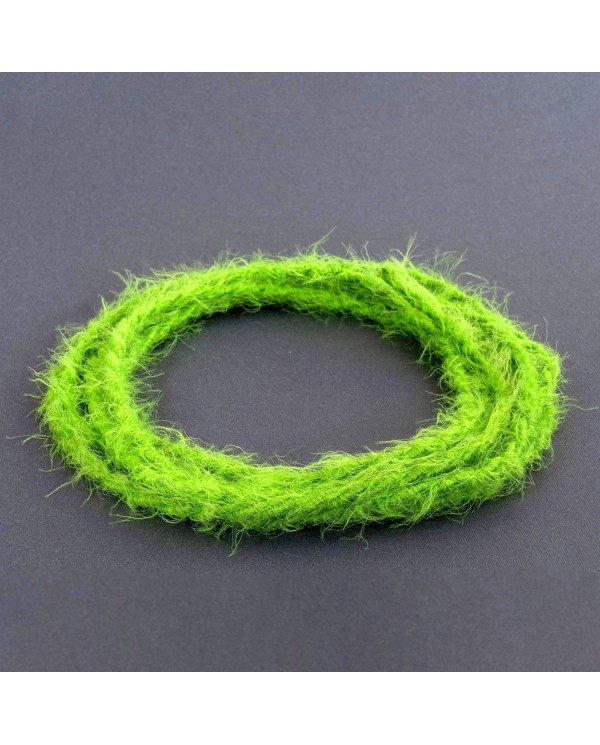 Câble textile Vert gazon Marlene - L'Original Creative-Cables - TP06 tressé 2x0,75mm / 3x0,75mm