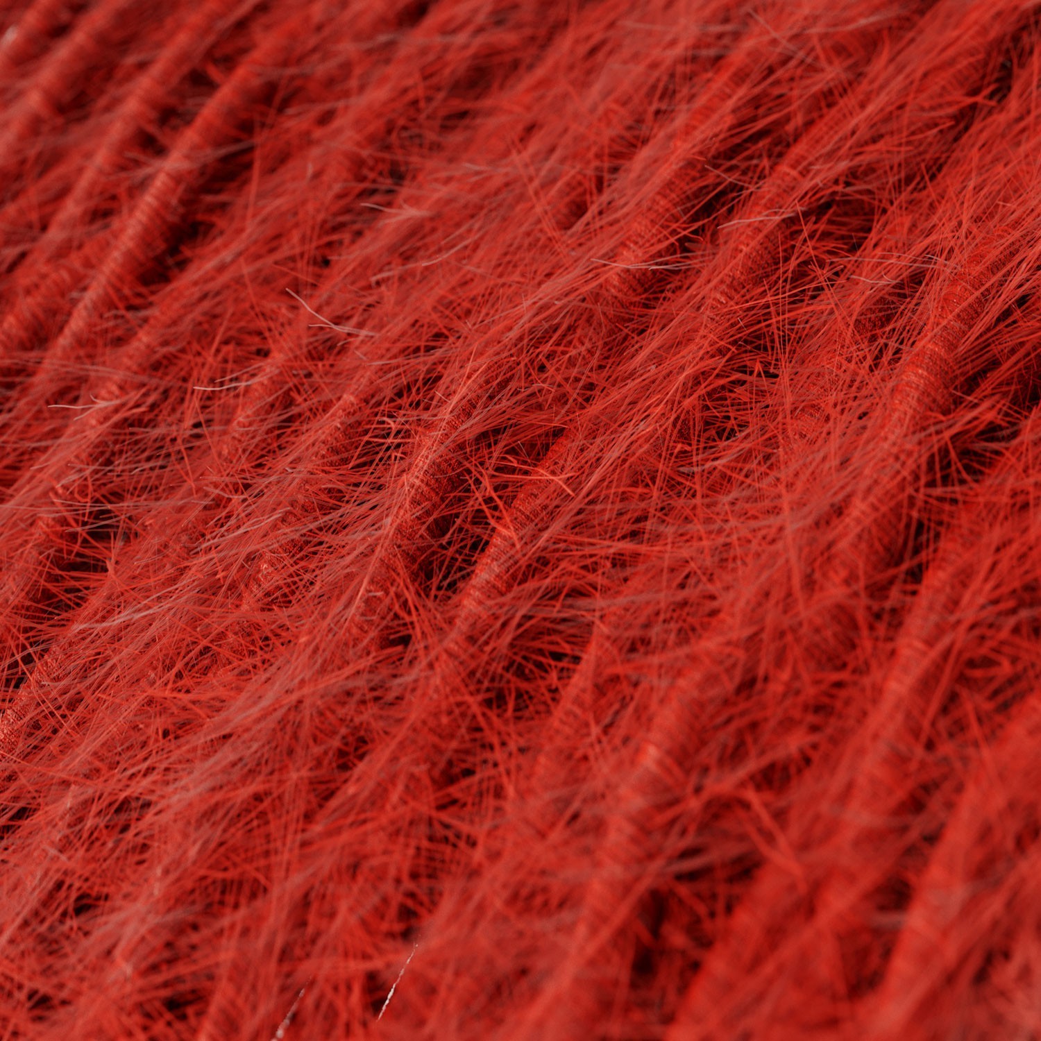 Câble textile Rouge feu Marlene - L'Original Creative-Cables - TP09 tressé 2x0,75mm / 3x0,75mm