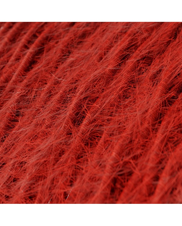 Câble textile Rouge feu Marlene - L'Original Creative-Cables - TP09 tressé 2x0,75mm / 3x0,75mm