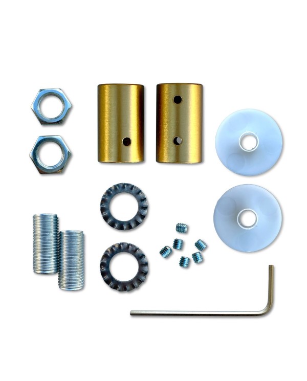 Kit Creative Flex flexibele buis bekleed met titanium RM75 stof met metalen eindstukken