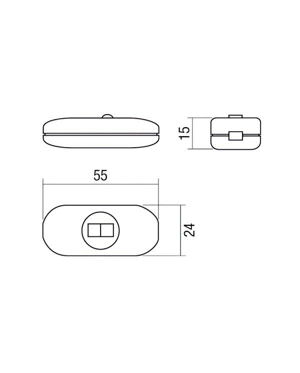 Interrupteur Unipolaire à glissière. Design de Achille Castiglioni