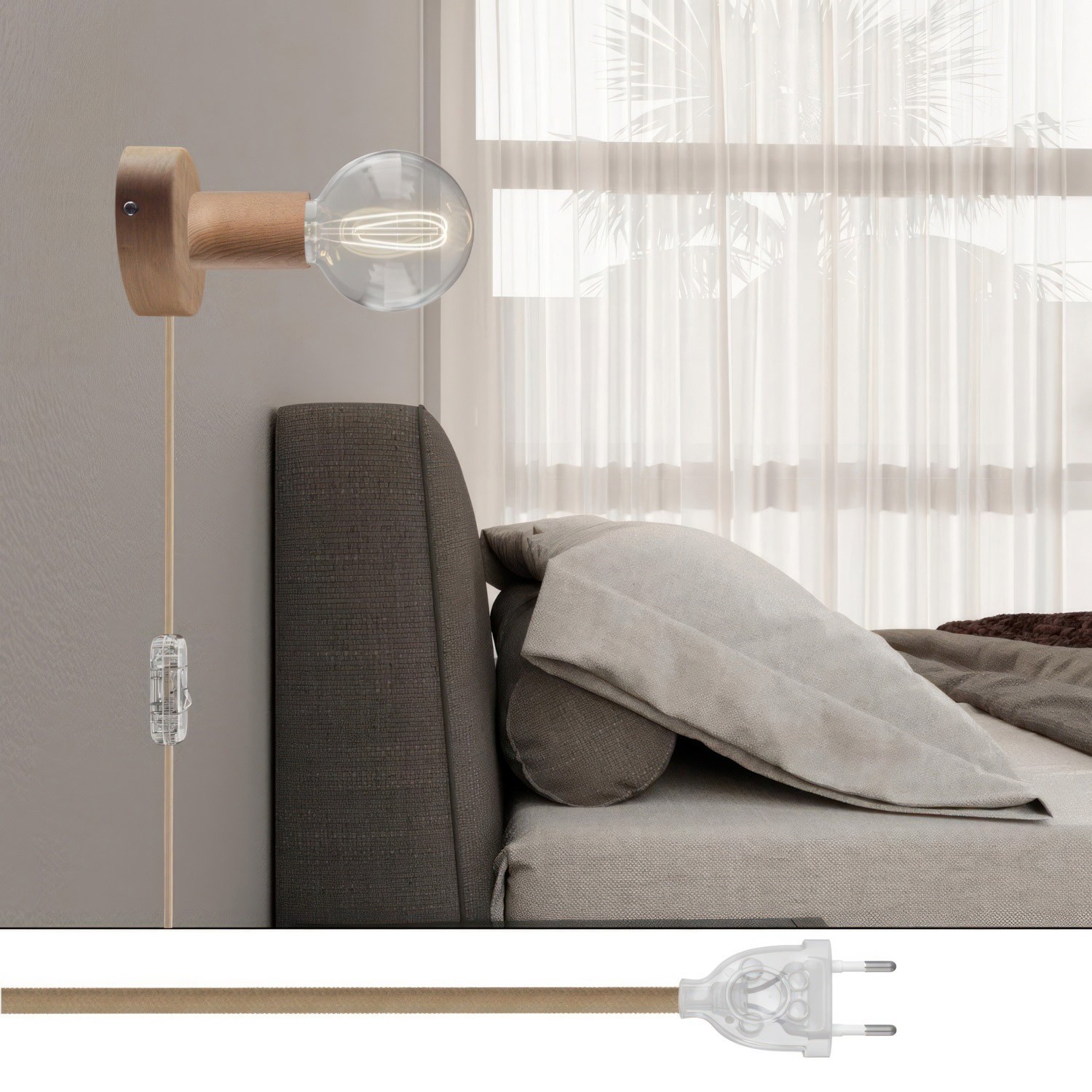 Lampe Spostaluce en bois