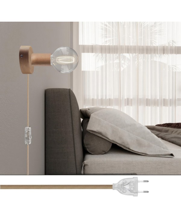 Spostaluce houten lamp