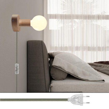 Spostaluce houten lamp