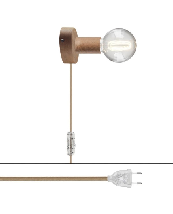 Lampe Spostaluce en bois