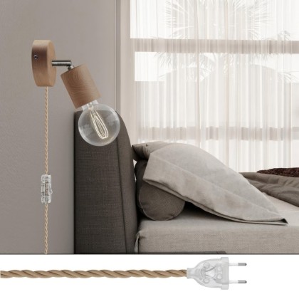 Lampe Spostaluce Snodo réglable en bois