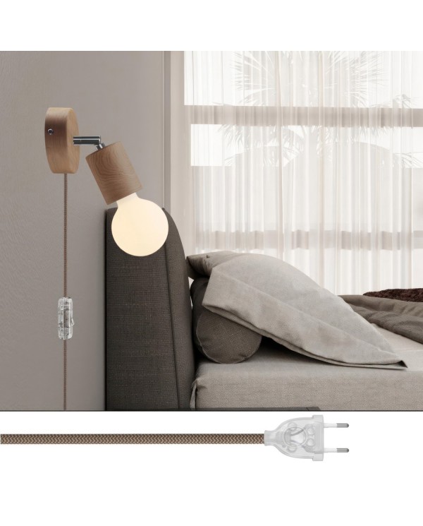 Lampe Spostaluce Snodo réglable en bois