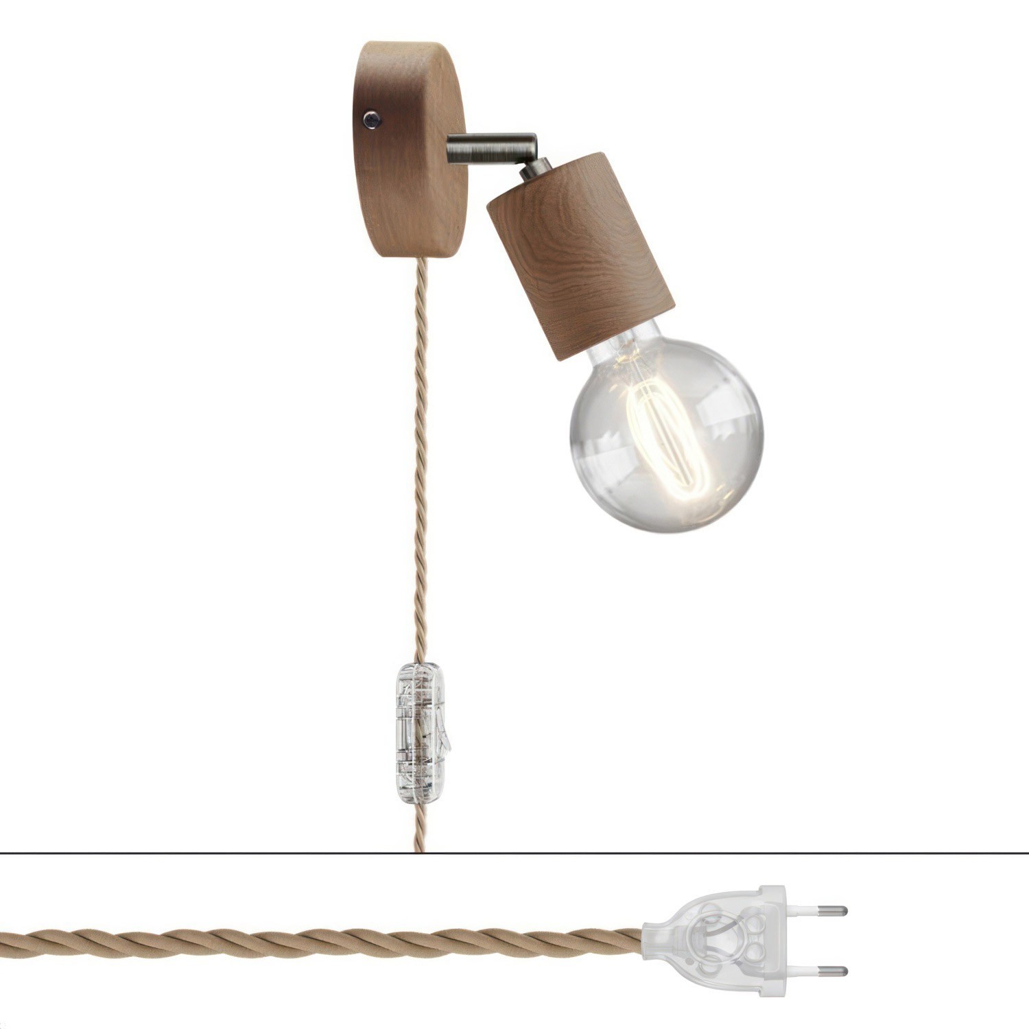 Lampe Spostaluce Snodo réglable en bois