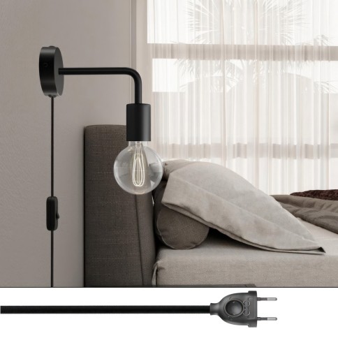 Lampe Spostaluce en métal avec extension courbée