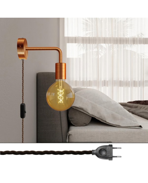 Lampe Spostaluce en métal avec extension courbée