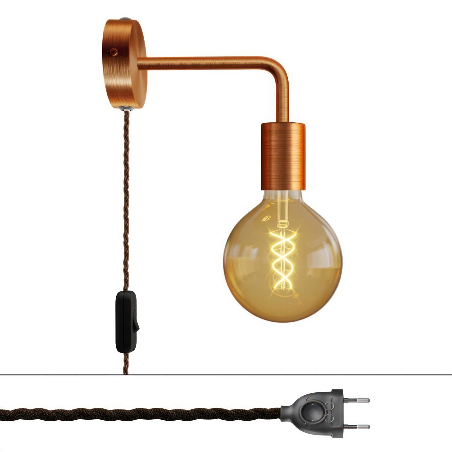 Spostaluce metalen lamp met gebogen arm