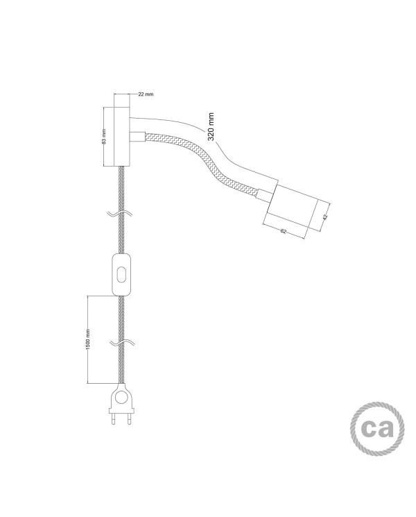 Lampe Spostaluce Flex 30 réglable avec spot GU1d0