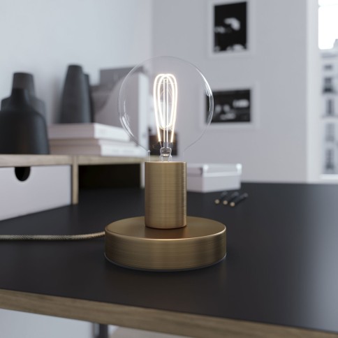 Posaluce - Lampe de table en métal  avec fiche bipolaire