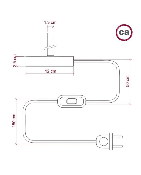 Alzaluce - Lampe de table en métal