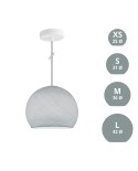 Hanglamp met hangemaakte Dome Lampenkap