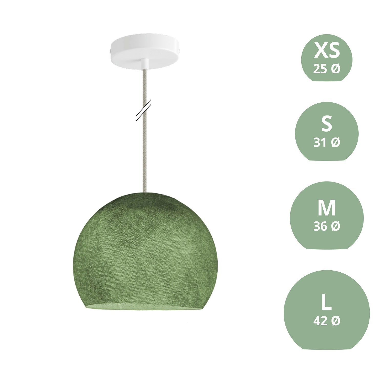 Lampe suspension avec abat-jour Cupola