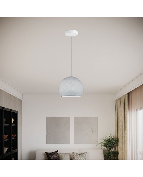 Hanglamp met hangemaakte Dome Lampenkap