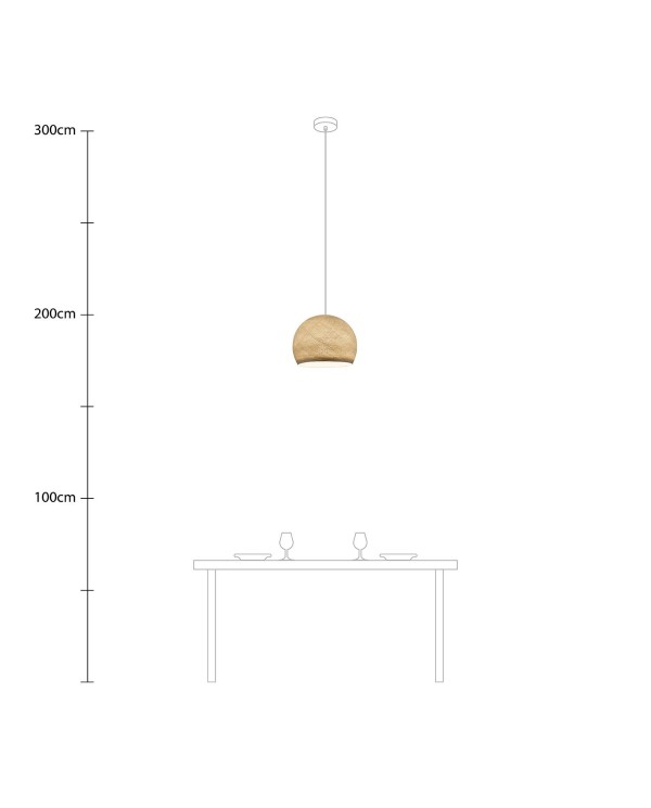 Lampe suspension avec abat-jour Cupola