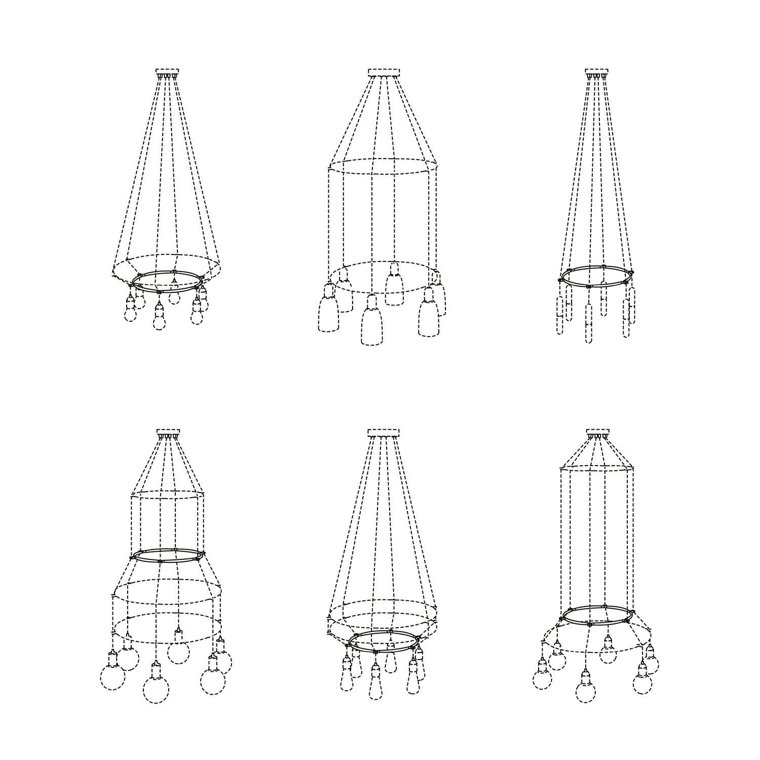 Cage Cercle - Structure pour lustres